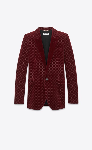 star embroidered velvet jacket